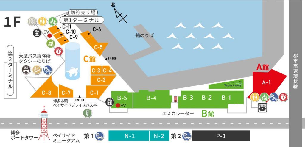 Bayside Place HAKATA マップ