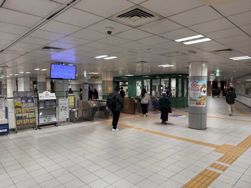 地下鉄七隈線薬院駅地下１F改札口