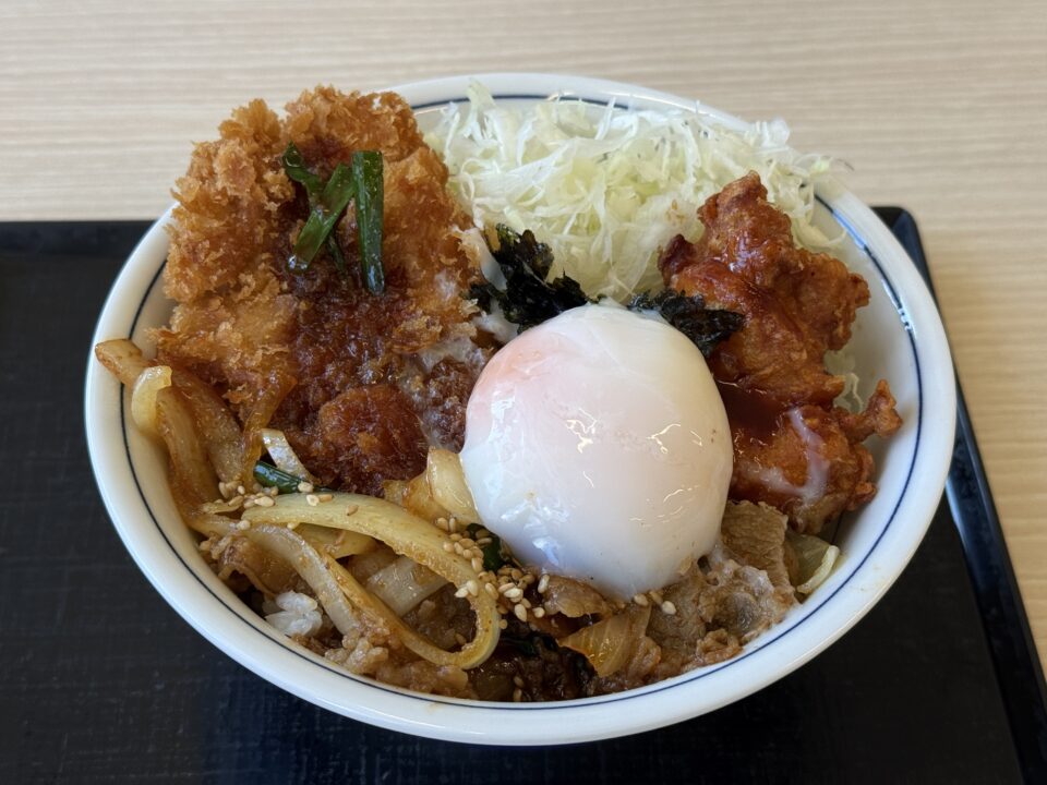 牛豚鶏のプルコギビビンカツ丼