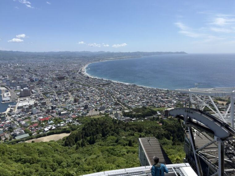 右手津軽海峡