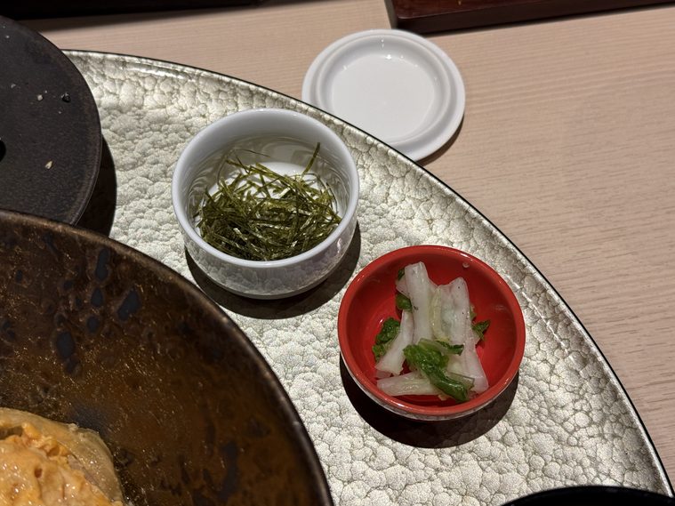 ギザミ海苔、お漬物